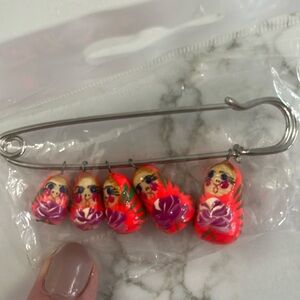 Russian Dolls Pink Pin / Brooch